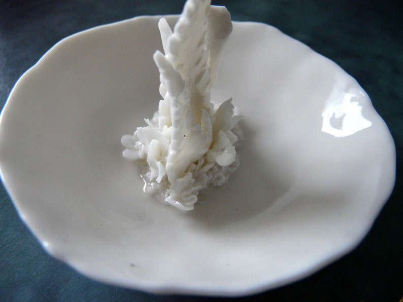 Porcelain dish with miniature woodland