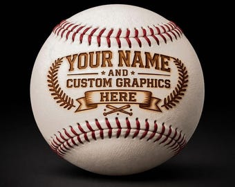 Op maat gegraveerd leren honkbal | Gepersonaliseerde bruidsjonkers, coach, teamcadeau