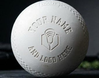 Op maat gegraveerde lacrossebal | Gepersonaliseerde naam, rubberen bal logo uv-laser