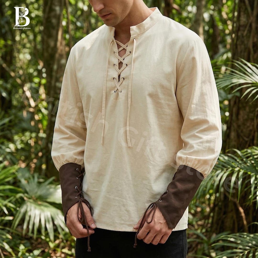 Men's Medieval Tunic Shirt, Viking Renaissance Cosplay Costume Top - Etsy