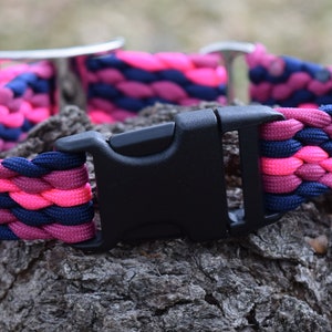 Adjustable Paracord Dog Collar – 1&quot; Wide Handmade Pet Collar