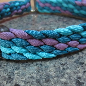 Adjustable Braided Paracord Dog Collar &quot;Kingsland&quot; – Handmade Pet Collar with Side-Release Buckle – Durable Design