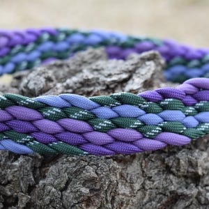 Custom Paracord Dog Collar &quot; Spring Branch&quot;– Braided, Soft & Durable – Handmade Personalized Pet Collar