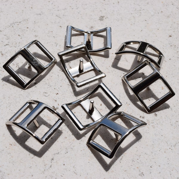 Nickel-plated Conway Buckle 3/4" wide