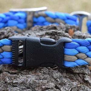 Adjustable Dog Collar - 3/4&quot; Width - Braided - Paracord