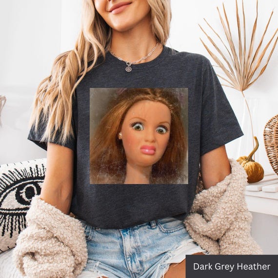 Barbie Meme T-Shirt, Sarcastic Shirts, Gag Gifts, Unisex Graphic Tee, Gift For Girlfriend, Gen Z Humor, Humorous Gifts