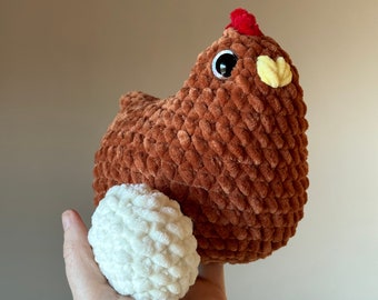 Henrietta Laying Hen Plushie Pattern - Crochet pattern INSTANT DOWNLOAD PDF file