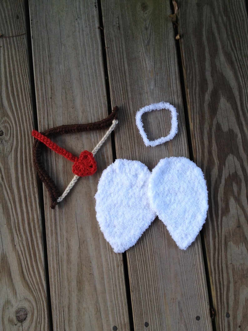 Instant Download PDF Cupid crochet pattern angel photo prop image 1