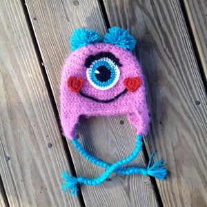 Instant Download PDF Monster Hat Crochet Pattern Monster photography prop baby hat Halloween Costume image 2