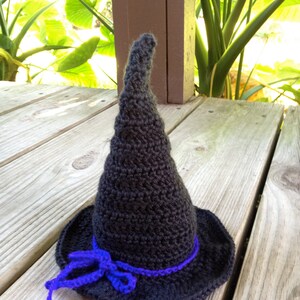 Instant Download Witch Hat Crochet Pattern PDF Newborn to Adult photography prop Halloween costume image 3