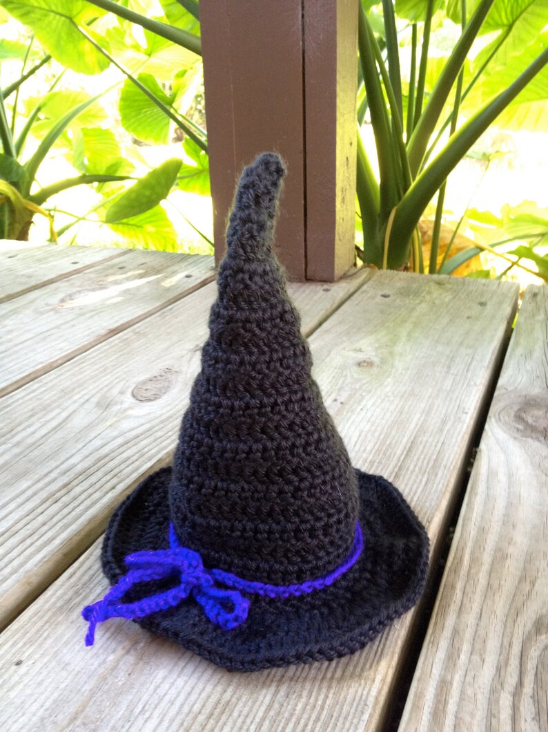 Instant Download Witch Hat Crochet Pattern PDF Newborn to Adult photography prop Halloween costume image 3