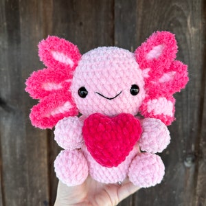 Sitting Axolotl Plushie Pattern - Crochet pattern INSTANT DOWNLOAD PDF file