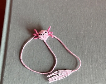 Tiny Axolotl Bookmark Amigurumi crochet