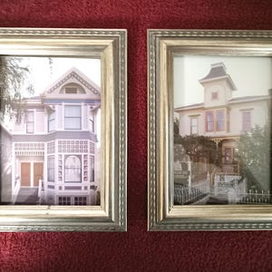Pair 5 x 7 Silver/Rose-gold Ornate Picture Frames