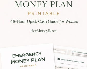 Emergency Money Plan Printable | 48-Hour Quick Cash Guide (PDF Download)