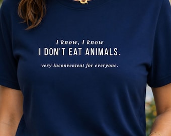 Funny Vegan Shirt Organic Cotton Tee Unisex Animal Rights Gift