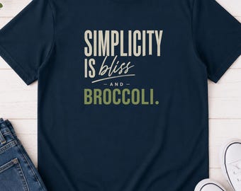 Organic Cotton Tshirt Simplicity Is Bliss Vegan Eco Unisex GOTS Tee