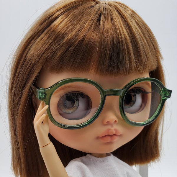 Colorful Eyeglasses for Blythe Dolls, Clear Lenses and Working Hinges, Photo Prop, Dog Glasses