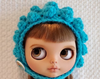 Pixie Hat for Doll, Blue Fairy Hat for Doll, Blue Pixie Cap for Blythe Doll Button Chin Strap Hat