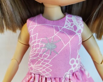 Lace Spider Web Dress for Doll, Clothes for RH Size Dolls, Halloween Party Wardrobe