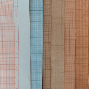 Vintage Graph Paper Pack | 7 Unique Grid Styles | Original Soviet Millimeter Sheets | Engineering Ephemera