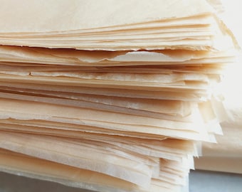 Fogli di carta traslucida industriale vintage, carta originale in stile archivistico, anni '70-'80