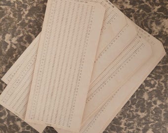 Vintage Soviet Computer Punch Cards | Blank or Punched | Industrial Paper Ephemera