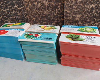 600 Vintage Soviet Food Labels | Bulk Paper Ephemera | Original 1980s Canning Jar Labels | Junk Journal Supplies
