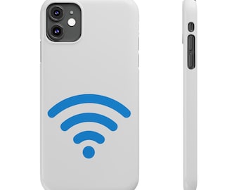 Blue WiFi Slim Phone Case - Minimal Signal iPhone Cover