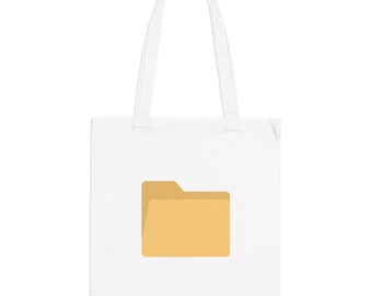 Folder Icon Tote Bag - Minimalist Office & Work Carryall