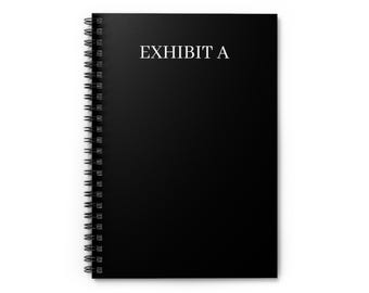 スパイラルノート「証拠A」 - 法律メモや訴訟記録用とされる黒罫線ノート