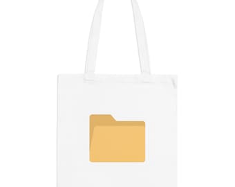 Folder Icon Tote Bag - Minimalist Office & Work Carryall