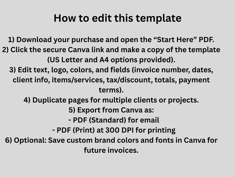 Editable UK Invoice Template Canva Professional Small Business Receipt ...