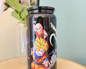 16oz Stainless Steel Dragonball Z Themed Black Tumbler