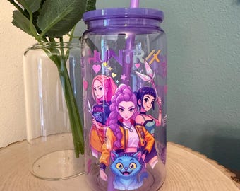 16oz Kpop Demon Hunters Purple Acrylic Cup