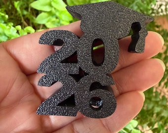 3D Printed 2026 Graduation Straw Topper