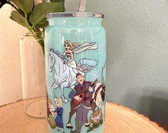 16oz Frozen Themed Blue Acrylic Cup