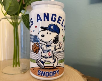 Snoopy x Dodgers 16oz Stainless Steel Tumbler
