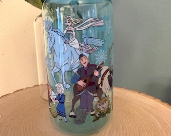 16oz Frozen Themed Blue Acrylic Cup
