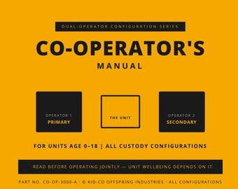 Co-Parenting Manual | Dual-Operator Guide, Humor (PDF Download)