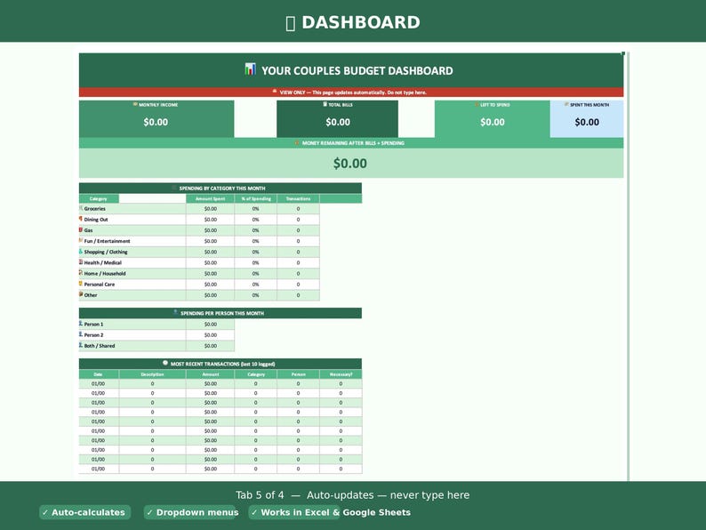 Budget Display Budget Tracker Spreadsheet Excel | Monthly Budget Planner | Income ...