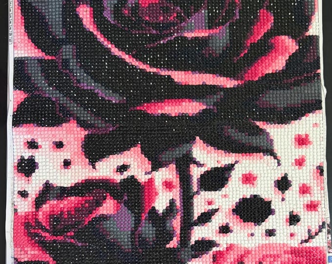 Black Rose Abstract Diamond Painting
