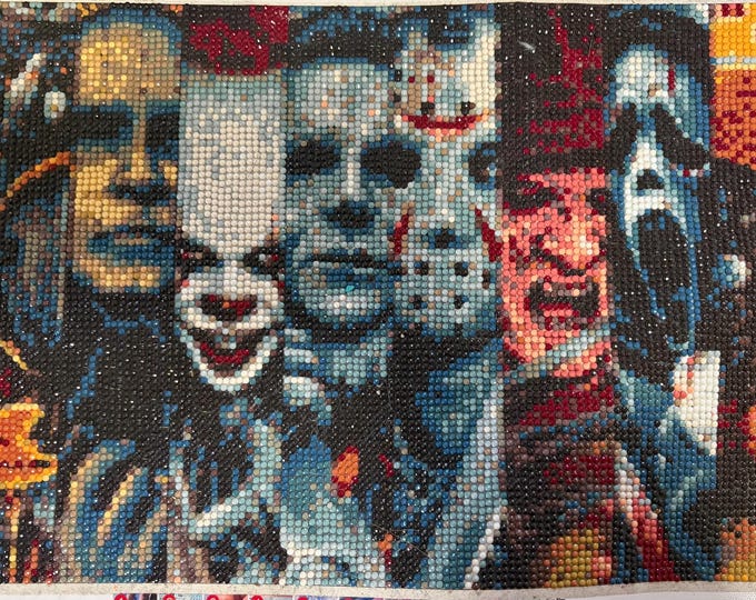Horror Movie Character Collage