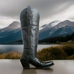 Vintage Tony Lama Black Boots - Etsy