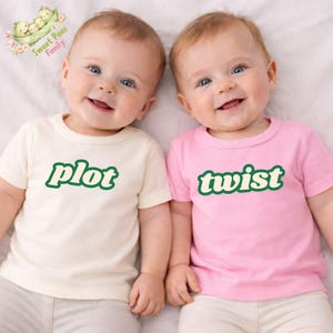 Plot Twist Twin Toddler Shirts, Matching Twin Kids Shirts, Funny Twin Outfit, Twin Sibling Shirts, Boy Girl Twins, Twin Birthday Gift