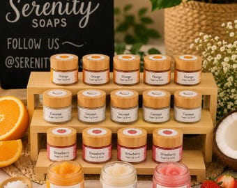 Sugar Lip Scrub Trio | Orange, Coconut, Strawberry Natural Lip Care