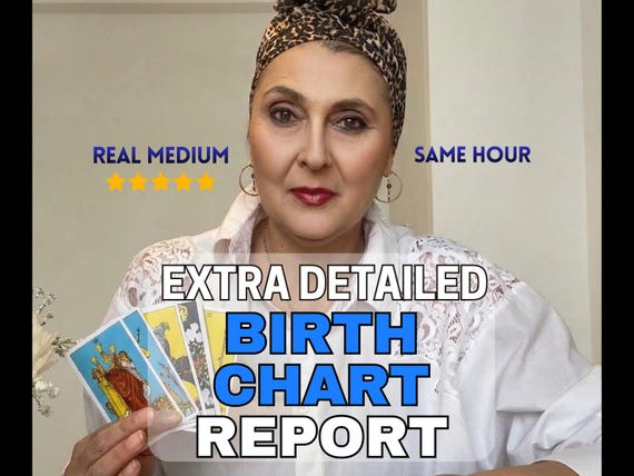 Extra Detailed Birth Chart Reading, Same Hour Natal Chart Report, Full Astrology Reading, Life Purpose, Personalized Horoscope Analysis