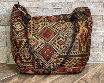 Nogales Southwest tapestry shoulder bag