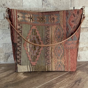 Cactus Western tapestry shoulder bag