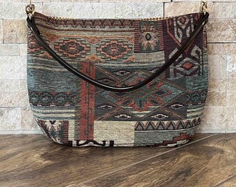 Vado Tapestry Hobo bag in Southwest fabric